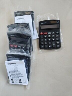 Amazon Basics Calculators, New, 5pcs